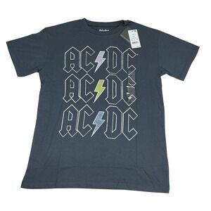 Grayson Threads AC‎ DC Rock Band Graphic T Shirt Gray Unisex Size Medium